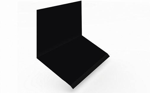 Планка верхнего примыкания к стене фальц 150x130x20 Grand Line с покрытием Полиэстер 0,45 мм RAL 9005