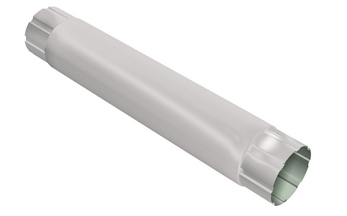 Труба круглая соединительная Grand Line Optima 90 мм 1 м RAL 9003