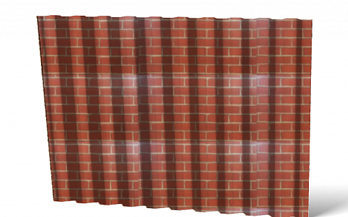 Профнастил С21-1000 0,5 мм под камень глянцевый Кирпич