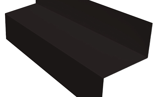 Отлив межэтажный 45 Grand Line с покрытием Satin 0,5 мм RAL 9005