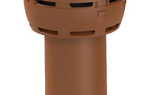 Вентиляционный выход Vilpe Flow диаметром 125/ИЗ/700 мм Кирпичный