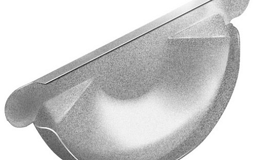 Заглушка желоба Grand Line 125 мм Алюцинк