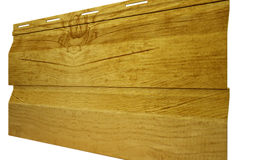 Металлический сайдинг Металл Профиль Золотой дуб с покрытием Ecosteel текстурированный 0.5 мм