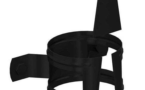 Кронштейн трубы 100 мм на дерево Металл Профиль Foramina RAL 9005