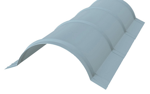 Планка полукруглого конька Grand Line с покрытием Полиэстер 0,45 мм RAL 7004