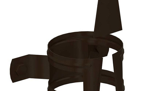 Кронштейн трубы 100 мм на дерево Металл Профиль Foramina RAL 8017