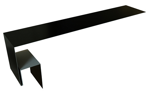 Планка околооконная сложная 200x50x12 (j-фаска) Grand Line с покрытием Satin 0,5 мм RAL 9005