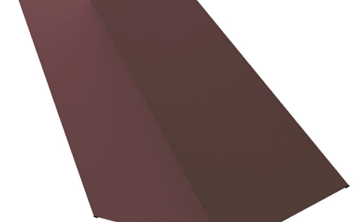 Планка верхней ендовы 145x145 Grand Line с покрытием Полиэстер 0,7 мм RAL 3005