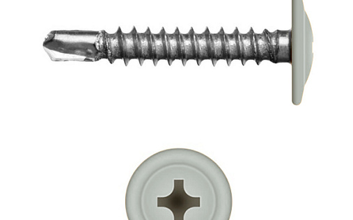 Саморез с прессшайбой по металлу 4,2x25 RAL 7047 (500 шт)