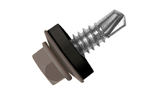 Кровельный саморез по металлу Daxmer 5,5x32 RAL 8017 (250 шт) сверло №3