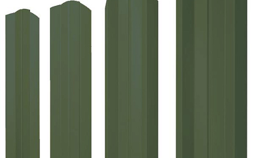 Штакетник фигурный Grand Line М-образный B с покрытием Полиэстер 0,4 мм RAL 6005