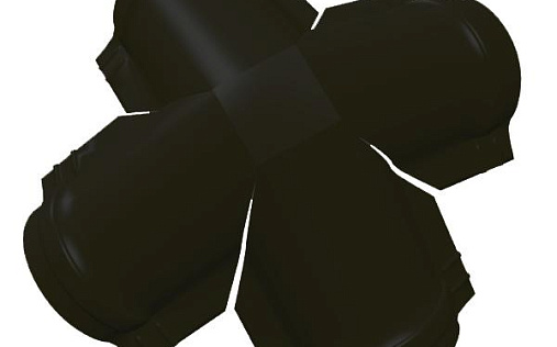 Четверник малого полукруглого конька Grand Line с покрытием Satin Matt 0,5 мм RAL 9005