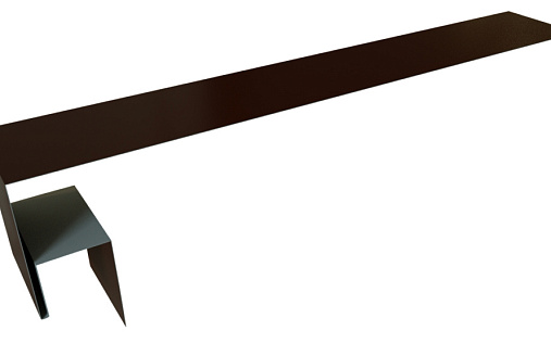 Планка околооконная сложная 300x50x18 (j-фаска) Grand Line с покрытием Velur X 0,5 мм RAL 8017