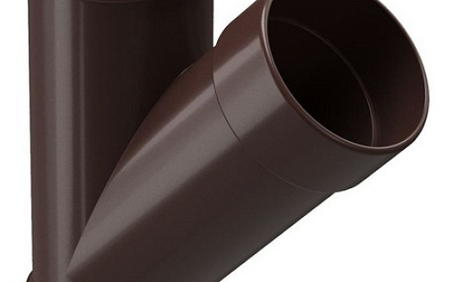 Тройник трубы 67 градусов ПВХ GLC 100 мм RAL 8019