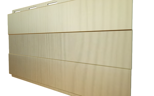 Металлический сайдинг с плёнкой Grand Line Вертикаль Prof Milky Wood с покрытием Colority Print 0.45 мм