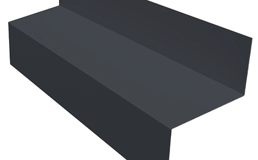 Отлив межэтажный 45 Grand Line с покрытием Velur X 0,5 мм RAL 7024