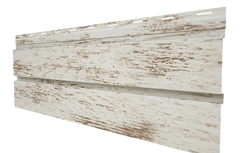 Металлический сайдинг Grand Line Квадро брус Snow Wood с покрытием Colority Print 0.45 мм