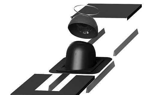 Проходной элемент Vilpe Piippu с окантовкой No.1 Чёрный