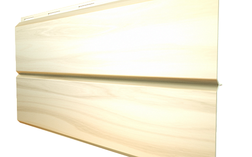 Металлический сайдинг Grand Line ЭкоБрус White Wood с покрытием Colority Print 0.45 мм