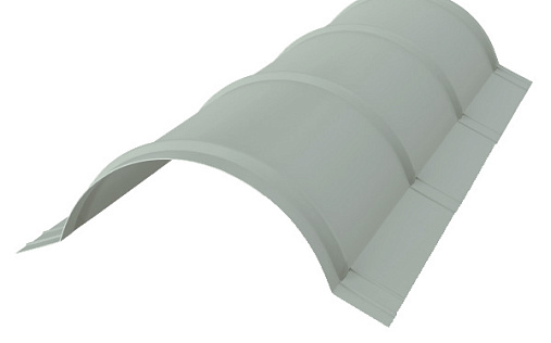 Планка полукруглого конька Grand Line с покрытием Полиэстер 0,45 мм RAL 9006