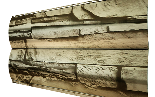 Металлический сайдинг Металл Профиль Woodstock Гладкая Белый камень с покрытием Ecosteel 0.5 мм