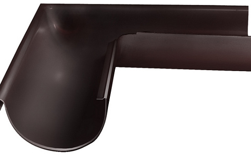Угол желоба внешний Grand Line Optima 90° 125 мм RAL 8017