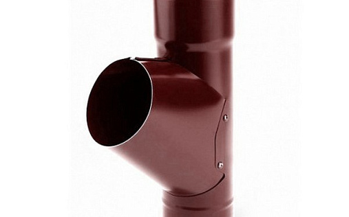 Водосточный тройник Эконом 100 мм RAL 8017