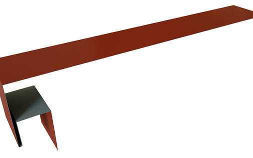 Планка околооконная сложная 300x50x18 (j-фаска) Grand Line с покрытием Satin 0,5 мм RAL 8004