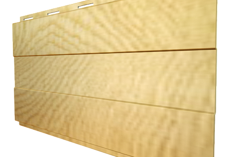 Металлический сайдинг с плёнкой Grand Line Вертикаль Prof Golden Wood с покрытием Colority Print РФ 0.45 мм