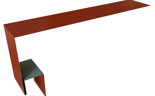 Планка околооконная сложная 200x75x18 (j-фаска) Grand Line с покрытием Satin 0,5 мм RAL 8004