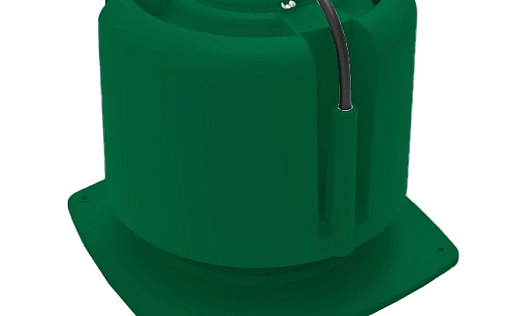 Основание для шахты Krovent Base-VT 270x270 мм с колпаком Hupcap Moto 190/125 Зелёный