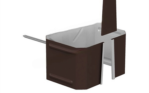 Кронштейн трубы на кирпич Foramina Прямоугольная 76х102 мм RAL 8017