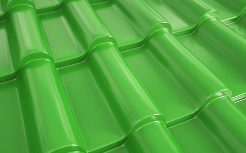 Металлочерепица Монтерроса-ML RAL 6018 с покрытием NormanMP 0.5 мм