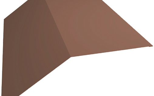 Планка плоского конька 115x30x115 Grand Line с покрытием Полиэстер 0,45 мм RAL 8004