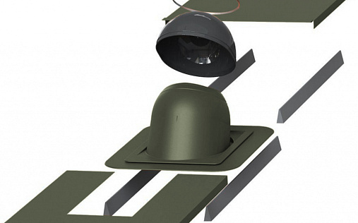 Проходной элемент Vilpe Piippu с окантовкой No.2 Зелёный