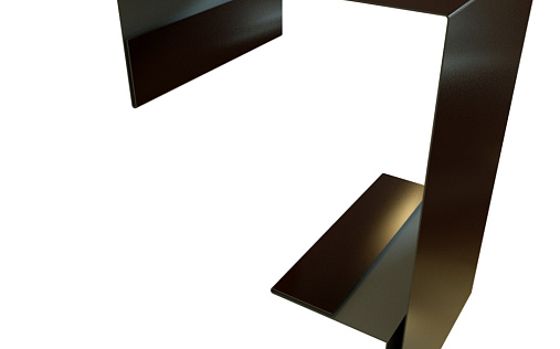 Планка угла внешнего составная верхняя Grand Line с покрытием Atlas X 0,5 мм RAL 8017