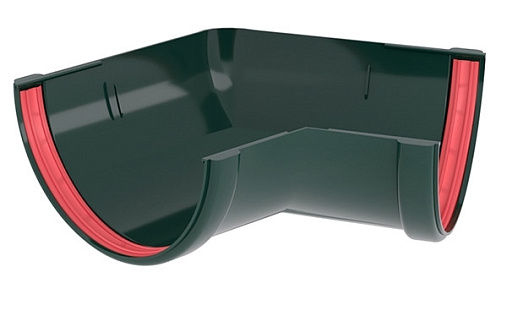 Угол желоба ПВХ 120 мм Grand Line Классика 135 градусов RAL 6005