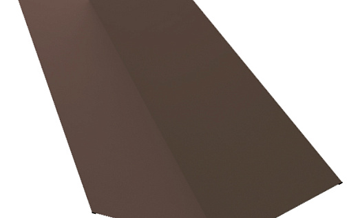 Планка верхней ендовы 145x145 Grand Line с покрытием Полиэстер 0,45 мм RAL 8017