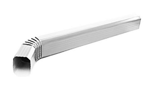 Труба прямоугольная металлическая с коленом Grand Line Vortex 103x77 мм 1 м RAL 7024