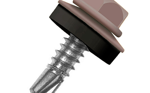 Кровельный саморез по металлу Daxmer 4,8x19 RAL 8002 (250 шт) сверло №2