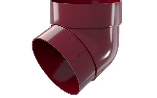 Колено круглой трубы ПВХ Grand Line Классика 67° градусов RAL 3005