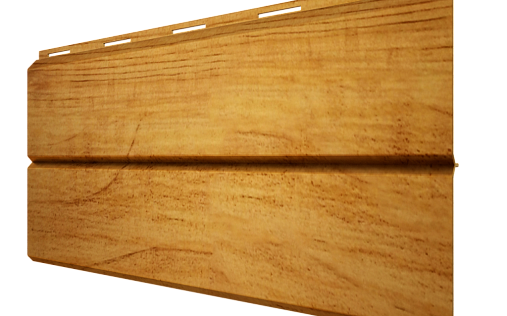 Металлический сайдинг Металл Профиль Lбрус Кедр с покрытием Ecosteel текстурированный 0.5 мм