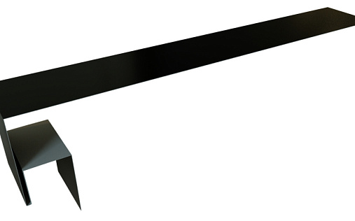 Планка околооконная сложная 250x50x12 (j-фаска) Grand Line с покрытием Velur X 0,5 мм RAL 9005