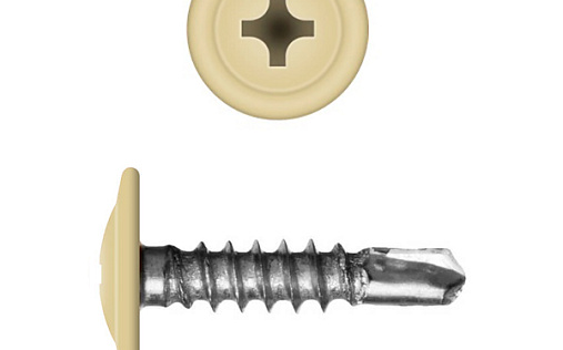 Саморез с прессшайбой по металлу 4,2x19 RAL 1015 (200 шт)