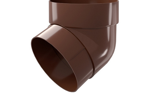 Колено круглой трубы ПВХ Grand Line Классика 67° градусов RAL 8017