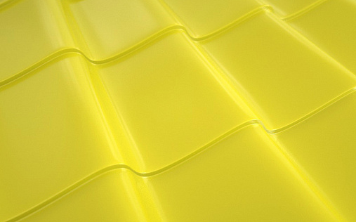 Металлочерепица Монтеррей RAL 1018 с покрытием NormanMP 0.5 мм