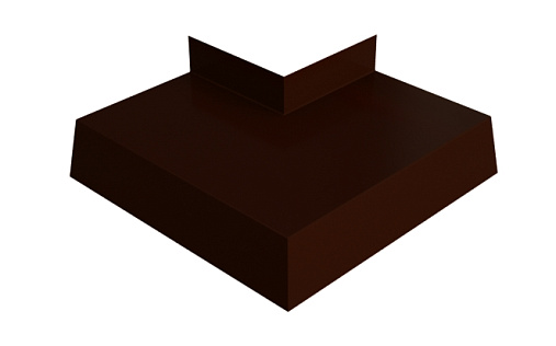 Угол отлива 100 внешний Grand Line с покрытием Velur X 0,5 мм RAL 8017