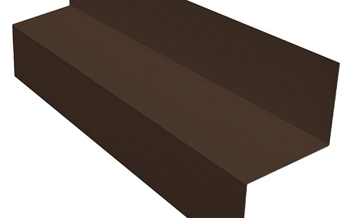 Отлив межэтажный 35 Grand Line с покрытием Полиэстер 0,7 мм RAL 8017