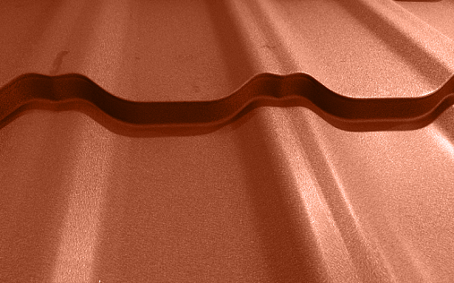 Металлочерепица Квинта Уно RAL 8004 с покрытием Satin Matt 0.5 мм