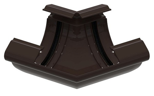 Универсальный угол желоба двухплоскостной ПВХ GLC 152 мм RAL 9005